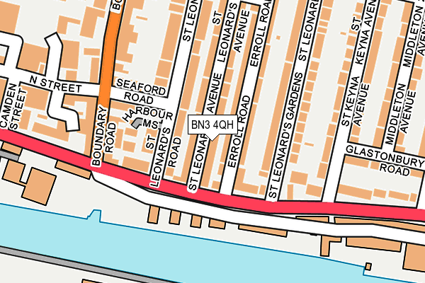 BN3 4QH map - OS OpenMap – Local (Ordnance Survey)