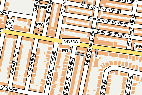 BN3 5DW map - OS OpenMap – Local (Ordnance Survey) BN3 5DW map - OS OpenMap – Local (Ordnance Survey)