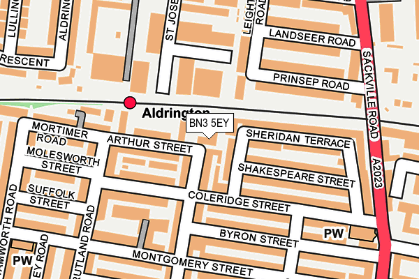 BN3 5EY map - OS OpenMap – Local (Ordnance Survey) BN3 5EY map - OS OpenMap – Local (Ordnance Survey)