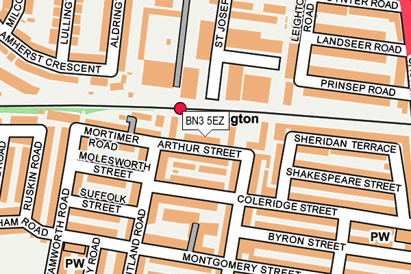 BN3 5EZ map - OS OpenMap – Local (Ordnance Survey)