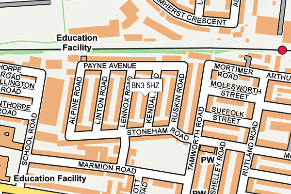 BN3 5HZ map - OS OpenMap – Local (Ordnance Survey) BN3 5HZ map - OS OpenMap – Local (Ordnance Survey)