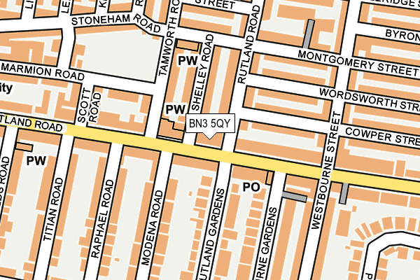 BN3 5QY map - OS OpenMap – Local (Ordnance Survey)