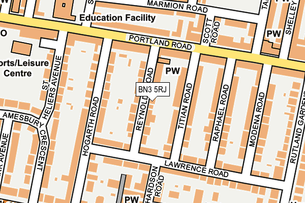 BN3 5RJ map - OS OpenMap – Local (Ordnance Survey) BN3 5RJ map - OS OpenMap – Local (Ordnance Survey)