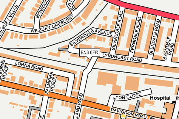 BN3 6FR map - OS OpenMap – Local (Ordnance Survey) BN3 6FR map - OS OpenMap – Local (Ordnance Survey)