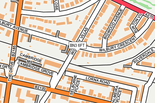 BN3 6FT map - OS OpenMap – Local (Ordnance Survey) BN3 6FT map - OS OpenMap – Local (Ordnance Survey)