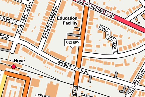 BN3 6FY map - OS OpenMap – Local (Ordnance Survey) BN3 6FY map - OS OpenMap – Local (Ordnance Survey)