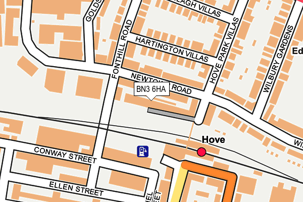 BN3 6HA map - OS OpenMap – Local (Ordnance Survey) BN3 6HA map - OS OpenMap – Local (Ordnance Survey)