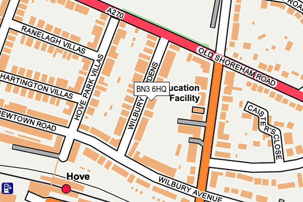 BN3 6HQ map - OS OpenMap – Local (Ordnance Survey) BN3 6HQ map - OS OpenMap – Local (Ordnance Survey)