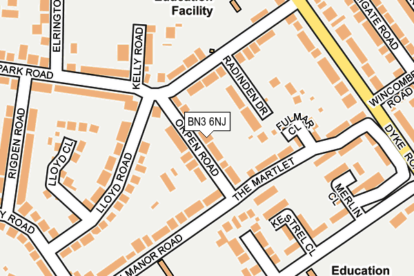 BN3 6NJ map - OS OpenMap – Local (Ordnance Survey) BN3 6NJ map - OS OpenMap – Local (Ordnance Survey)