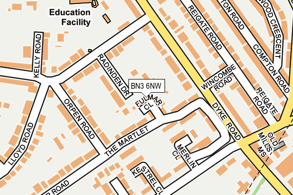 BN3 6NW map - OS OpenMap – Local (Ordnance Survey) BN3 6NW map - OS OpenMap – Local (Ordnance Survey)