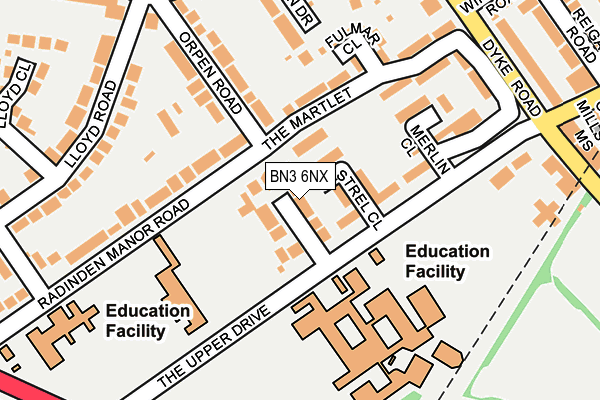 BN3 6NX map - OS OpenMap – Local (Ordnance Survey) BN3 6NX map - OS OpenMap – Local (Ordnance Survey)