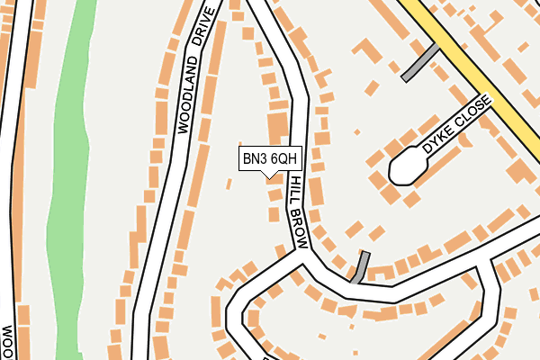 BN3 6QH map - OS OpenMap – Local (Ordnance Survey) BN3 6QH map - OS OpenMap – Local (Ordnance Survey)