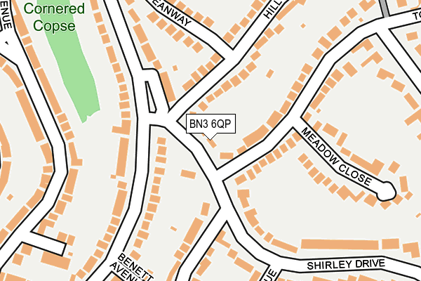 BN3 6QP map - OS OpenMap – Local (Ordnance Survey)