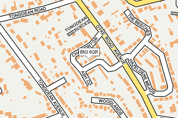 BN3 6QR map - OS OpenMap – Local (Ordnance Survey) BN3 6QR map - OS OpenMap – Local (Ordnance Survey)