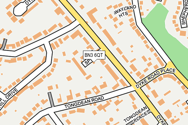 BN3 6QT map - OS OpenMap – Local (Ordnance Survey) BN3 6QT map - OS OpenMap – Local (Ordnance Survey)