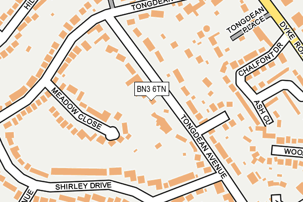 BN3 6TN map - OS OpenMap – Local (Ordnance Survey) BN3 6TN map - OS OpenMap – Local (Ordnance Survey)