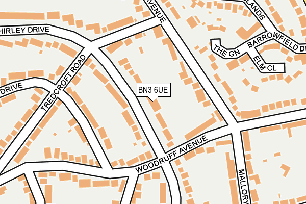 BN3 6UE map - OS OpenMap – Local (Ordnance Survey) BN3 6UE map - OS OpenMap – Local (Ordnance Survey)
