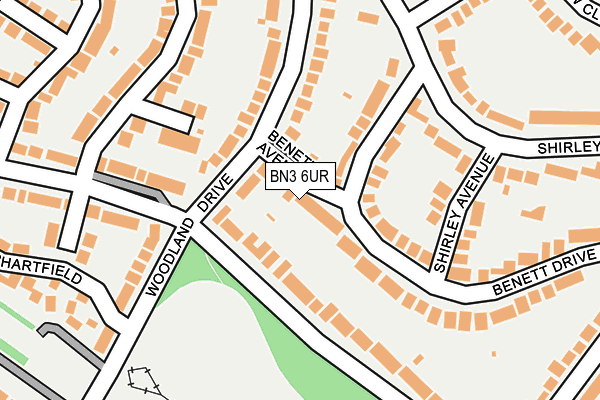 BN3 6UR map - OS OpenMap – Local (Ordnance Survey) BN3 6UR map - OS OpenMap – Local (Ordnance Survey)