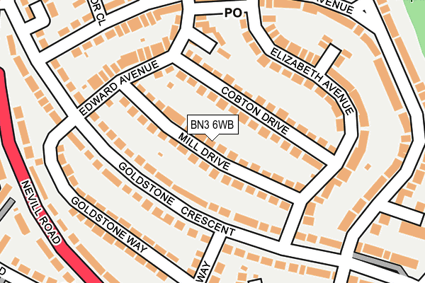BN3 6WB map - OS OpenMap – Local (Ordnance Survey) BN3 6WB map - OS OpenMap – Local (Ordnance Survey)