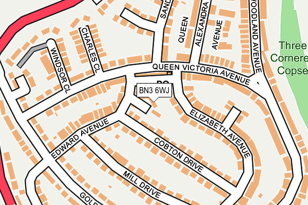 BN3 6WJ map - OS OpenMap – Local (Ordnance Survey) BN3 6WJ map - OS OpenMap – Local (Ordnance Survey)