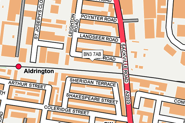BN3 7AB map - OS OpenMap – Local (Ordnance Survey) BN3 7AB map - OS OpenMap – Local (Ordnance Survey)