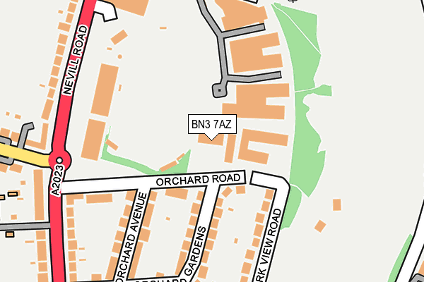 BN3 7AZ map - OS OpenMap – Local (Ordnance Survey) BN3 7AZ map - OS OpenMap – Local (Ordnance Survey)