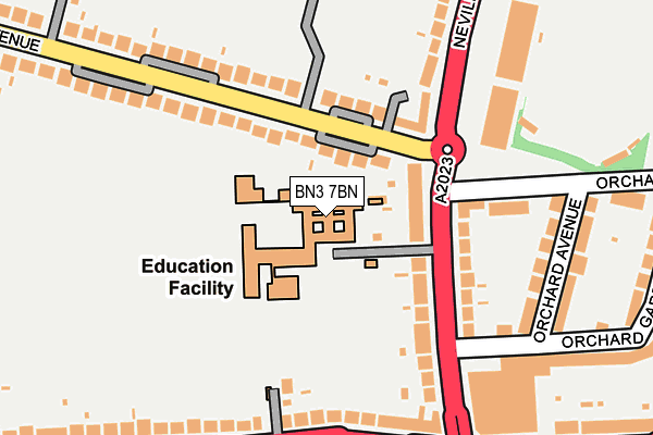 BN3 7BN map - OS OpenMap – Local (Ordnance Survey) BN3 7BN map - OS OpenMap – Local (Ordnance Survey)