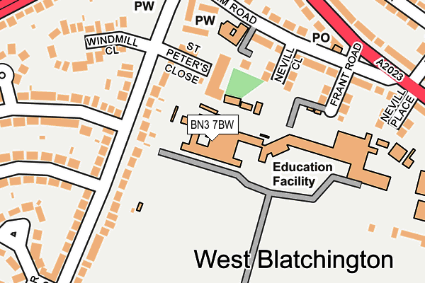 BN3 7BW map - OS OpenMap – Local (Ordnance Survey) BN3 7BW map - OS OpenMap – Local (Ordnance Survey)