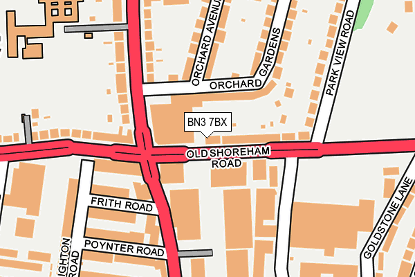BN3 7BX map - OS OpenMap – Local (Ordnance Survey) BN3 7BX map - OS OpenMap – Local (Ordnance Survey)