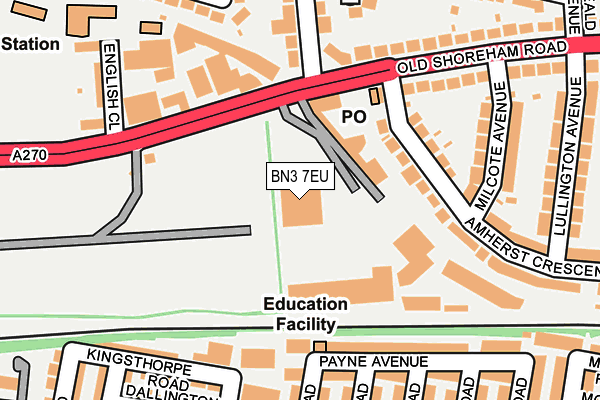 BN3 7EU map - OS OpenMap – Local (Ordnance Survey) BN3 7EU map - OS OpenMap – Local (Ordnance Survey)
