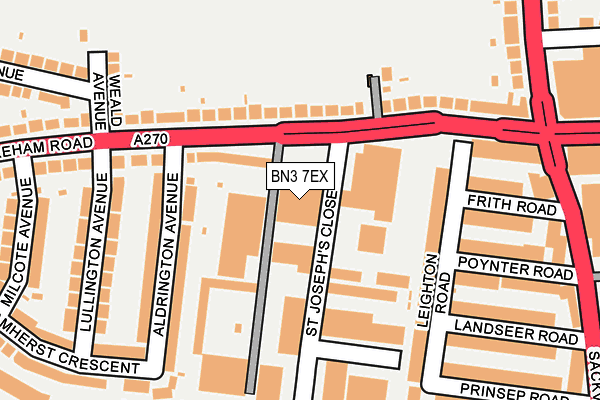 BN3 7EX map - OS OpenMap – Local (Ordnance Survey) BN3 7EX map - OS OpenMap – Local (Ordnance Survey)
