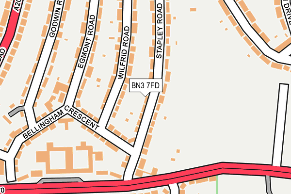 BN3 7FD map - OS OpenMap – Local (Ordnance Survey) BN3 7FD map - OS OpenMap – Local (Ordnance Survey)