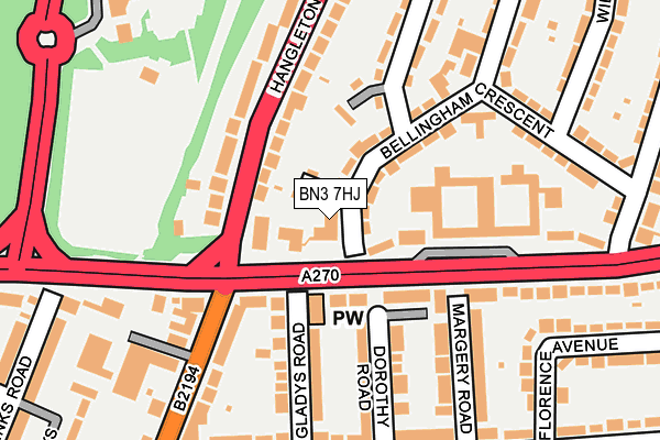 BN3 7HJ map - OS OpenMap – Local (Ordnance Survey) BN3 7HJ map - OS OpenMap – Local (Ordnance Survey)