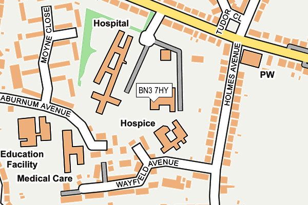 BN3 7HY map - OS OpenMap – Local (Ordnance Survey) BN3 7HY map - OS OpenMap – Local (Ordnance Survey)