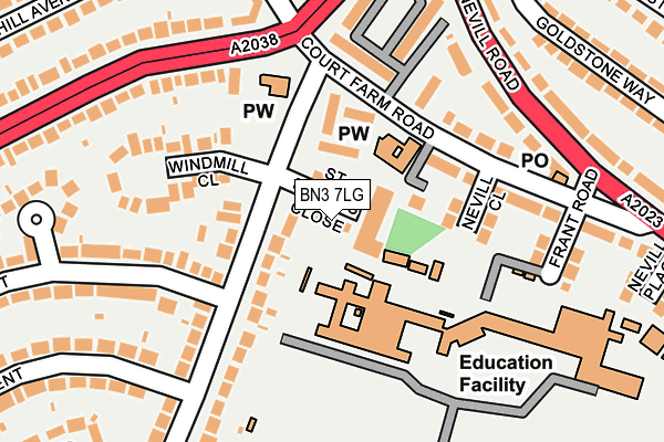 BN3 7LG map - OS OpenMap – Local (Ordnance Survey) BN3 7LG map - OS OpenMap – Local (Ordnance Survey)