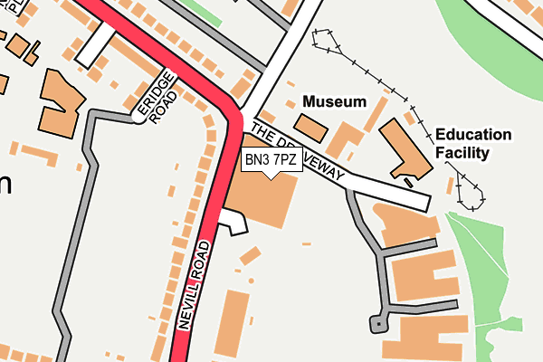 BN3 7PZ map - OS OpenMap – Local (Ordnance Survey) BN3 7PZ map - OS OpenMap – Local (Ordnance Survey)
