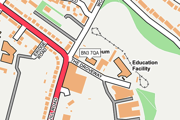 BN3 7QA map - OS OpenMap – Local (Ordnance Survey) BN3 7QA map - OS OpenMap – Local (Ordnance Survey)