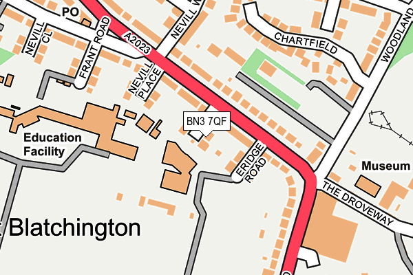 BN3 7QF map - OS OpenMap – Local (Ordnance Survey)