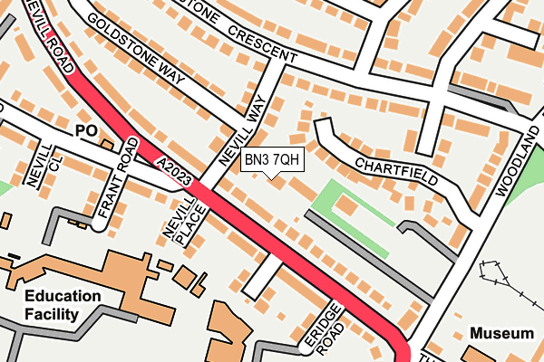 BN3 7QH map - OS OpenMap – Local (Ordnance Survey) BN3 7QH map - OS OpenMap – Local (Ordnance Survey)