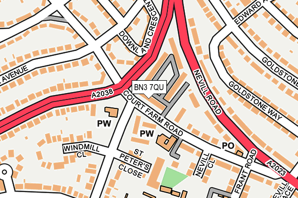 BN3 7QU map - OS OpenMap – Local (Ordnance Survey) BN3 7QU map - OS OpenMap – Local (Ordnance Survey)