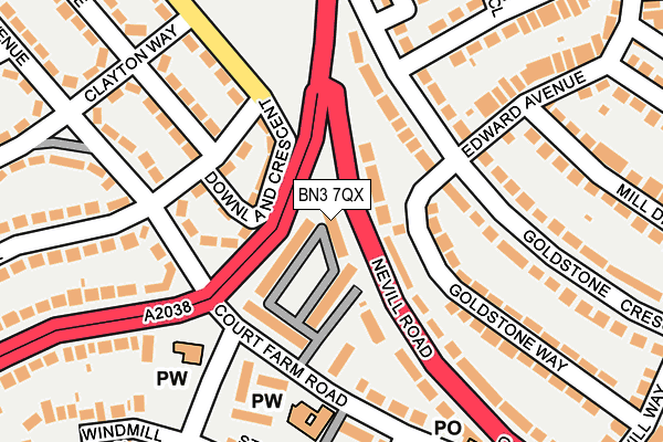 BN3 7QX map - OS OpenMap – Local (Ordnance Survey) BN3 7QX map - OS OpenMap – Local (Ordnance Survey)