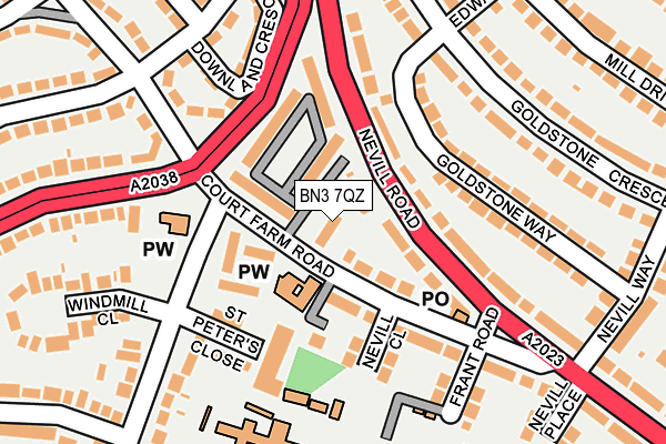 BN3 7QZ map - OS OpenMap – Local (Ordnance Survey) BN3 7QZ map - OS OpenMap – Local (Ordnance Survey)
