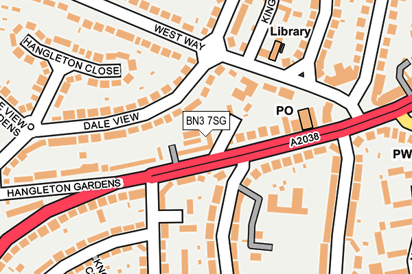BN3 7SG map - OS OpenMap – Local (Ordnance Survey) BN3 7SG map - OS OpenMap – Local (Ordnance Survey)