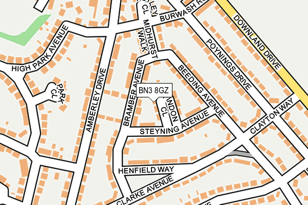 BN3 8GZ map - OS OpenMap – Local (Ordnance Survey) BN3 8GZ map - OS OpenMap – Local (Ordnance Survey)