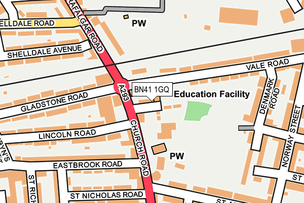 BN41 1GQ map - OS OpenMap – Local (Ordnance Survey) BN41 1GQ map - OS OpenMap – Local (Ordnance Survey)