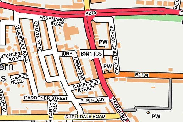 BN41 1GS map - OS OpenMap – Local (Ordnance Survey) BN41 1GS map - OS OpenMap – Local (Ordnance Survey)