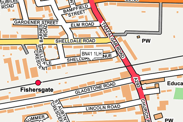 BN41 1LH map - OS OpenMap – Local (Ordnance Survey) BN41 1LH map - OS OpenMap – Local (Ordnance Survey)