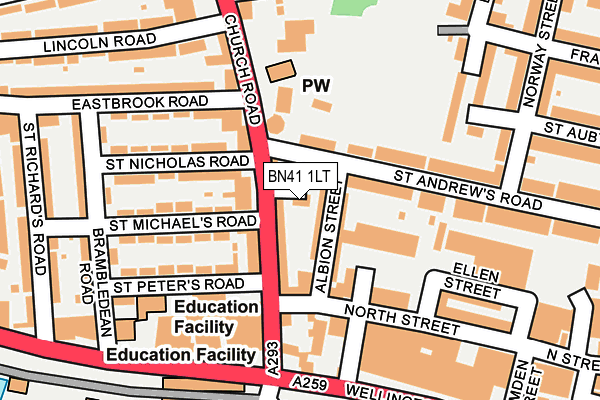 BN41 1LT map - OS OpenMap – Local (Ordnance Survey) BN41 1LT map - OS OpenMap – Local (Ordnance Survey)