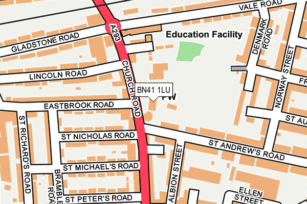 BN41 1LU map - OS OpenMap – Local (Ordnance Survey) BN41 1LU map - OS OpenMap – Local (Ordnance Survey)