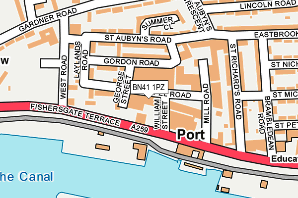 BN41 1PZ map - OS OpenMap – Local (Ordnance Survey) BN41 1PZ map - OS OpenMap – Local (Ordnance Survey)